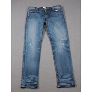 Hudson Jeans  Riley relaxed straight Button Fly Distressed Stretch Sz 27 (30X31)